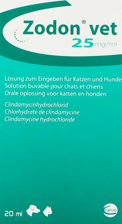 Zodon Vet 25mg/ml Orale Opl 20ml New 1