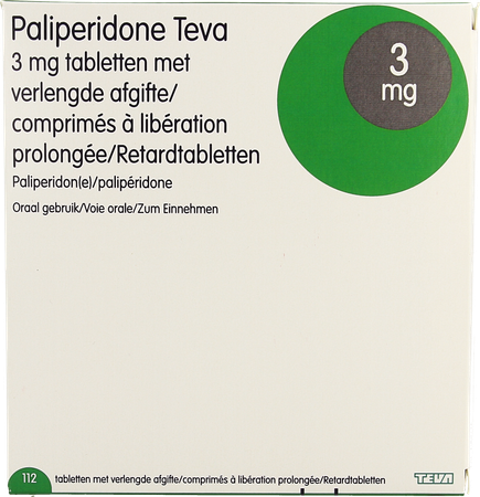 Paliperidone Teva 3mg Verl.afgifte Comp 112 X 3mg 5