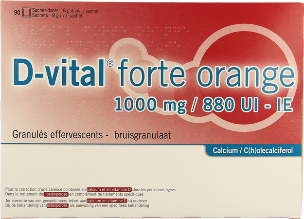 D-vital Forte Sinaas 1000mg/880ie Zakjes 90 2