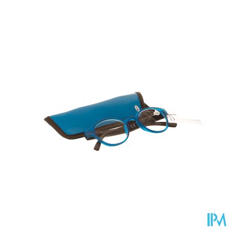 Pharmaglasses Leesbril Round +1.00 Blue/black