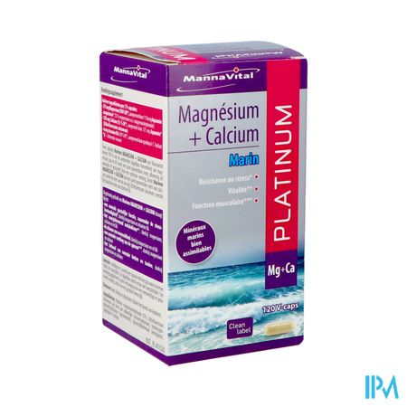 Mannavital Magnesium + Calcium Marin V-caps 120