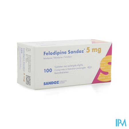 Felodipine Sandoz Comp Retard 100 X 5mg