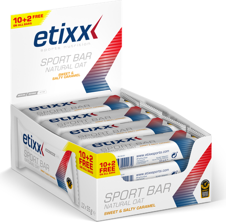Etixx Natural Oat Bar Sweet&salty Caramel 12x55g 1