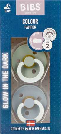 Bibs 1 Fopspeen Duo Glowindark Sage/cloud 2 2