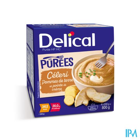 Delical Puree Selderij Aardappelen Hphc 4x200g