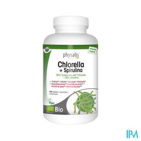 Physalis Chlorella + Spirulina 400mg Comp 500