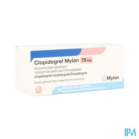Clopidogrel Mylan 75mg Filmomh Tabl 90 X 75mg