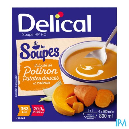 Delical Soupe Vel.potiron Patates Douces&cr4x200ml 1