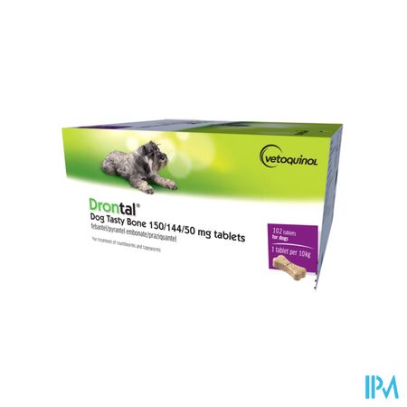 Drontal Tasty Bone 150/144/5mg 10kg Dog Comp 17x6