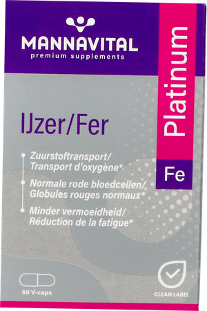 Mannavital Fer Platinum V-caps 60 4