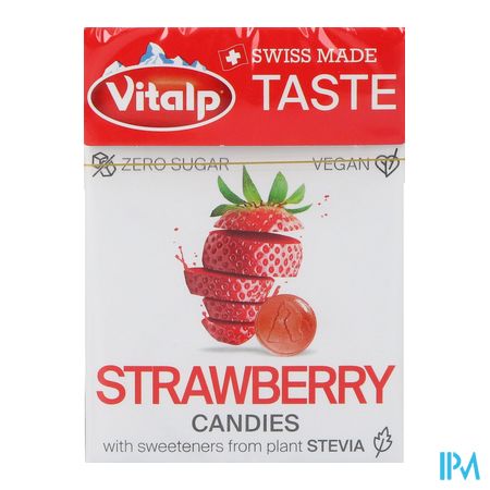 Vitalp Snoepje Aardbei Z/suiker Stevia 25g 1
