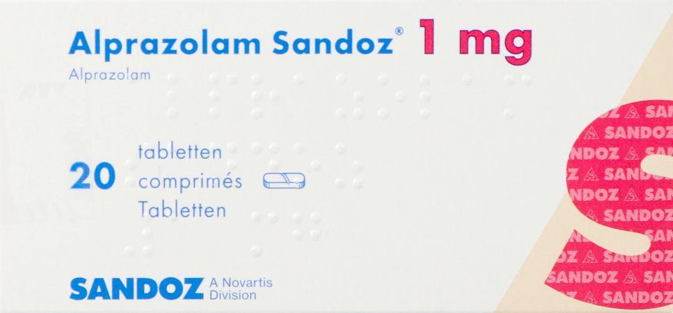 Alprazolam Sandoz 1,00mg Comp 20 X 1,00mg 1