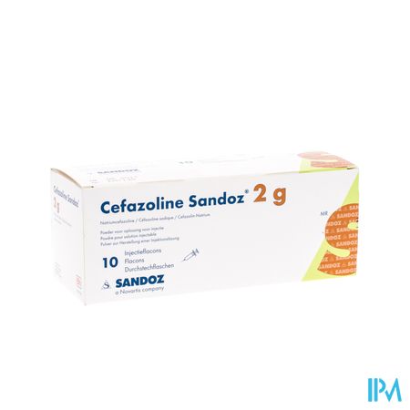 Cefazoline Sandoz 2g Pulv Sol Inj 10 Fl X 2g