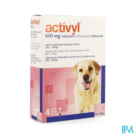 Activyl Spot-on Opl. Grote Hond Pipet 4x600mg