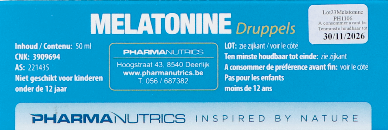 Melatonine Druppels 50ml Pharmanutrics 2