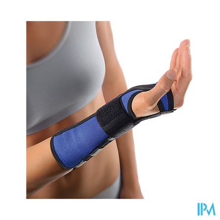 Bort Polsbrace Alu Spalk+velcro Links Blauw l