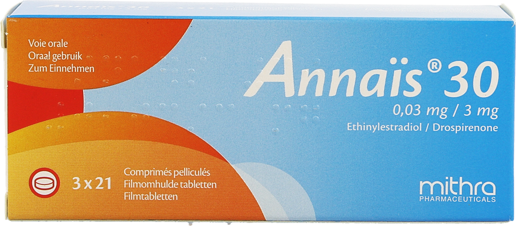 Annais 30 0,03mg/3mg Comp Pell 3 X 21 1