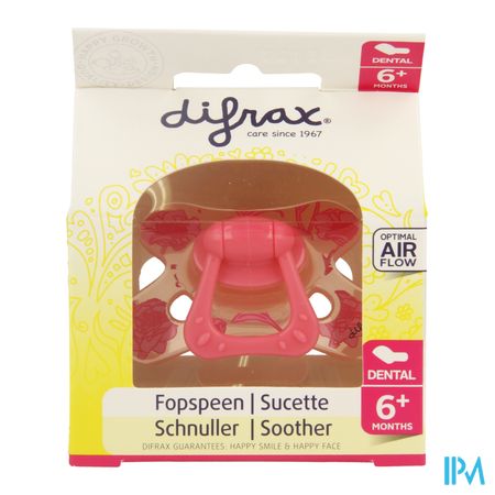 Difrax Fopspeen Sil Dental+ring Girl 6m+ 800 2