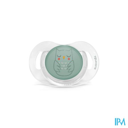 Suavinex Bonhomia Soother Sili. Rev 0/6m Owl Green 2