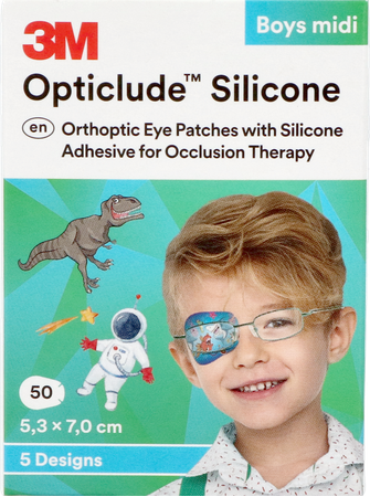 Opticlude 3m Silicone Eye Patch Boy Midi 50 1