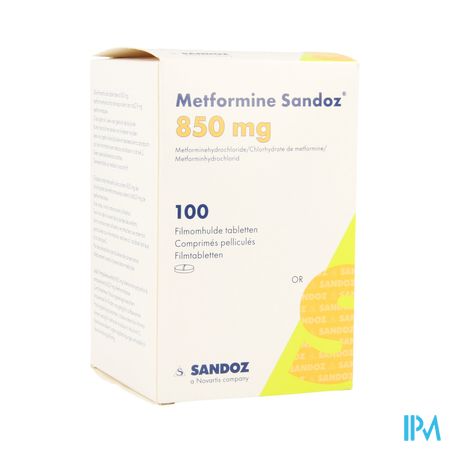 Metformine Sandoz 850mg Filmomh Tabl Pot100x850mg 1