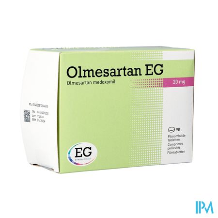 Olmesartan EG 20Mg Filmomh Tabl  98 X 20Mg