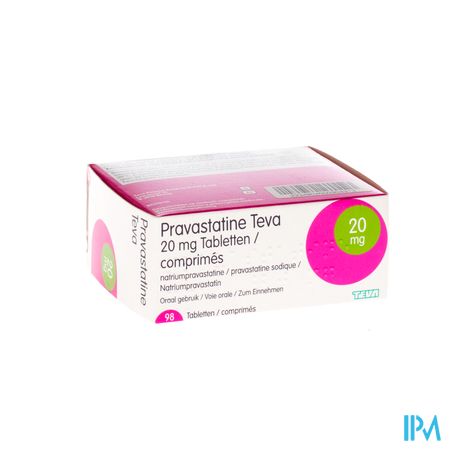 Pravastatine Teva 20mg Tabl 98