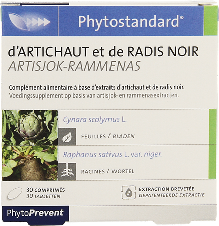 Phytostandard Artichaut-radis Noir Comp 30 Blister 4