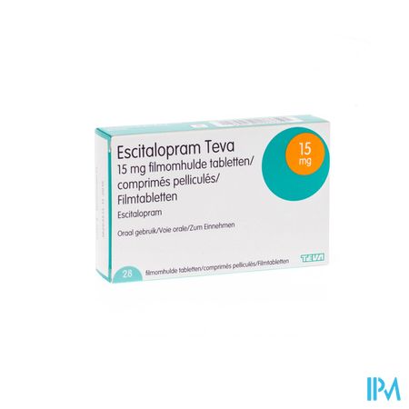 Escitalopram 15mg Teva Comp Pell 28 X 15mg