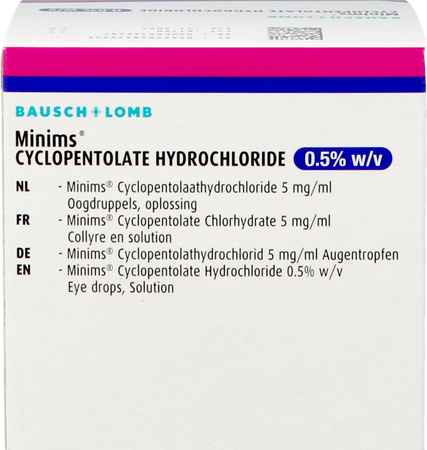 Minims Cyclopentolate 0,5% 20x0,5ml 3