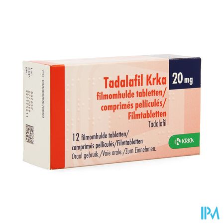 Tadalafil Krka Comp Pell 12 X 20mg