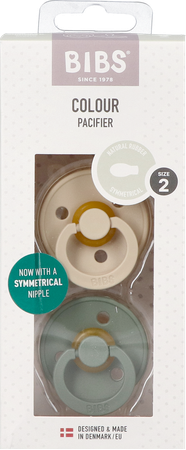Bibs 2 Sucette Symmetric Duo Vanilla/pine 2 3