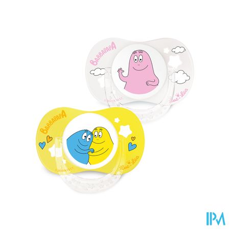 Luc&lea Duo Fopspeen Ana 0-6m Barbapapa Ring 2 4