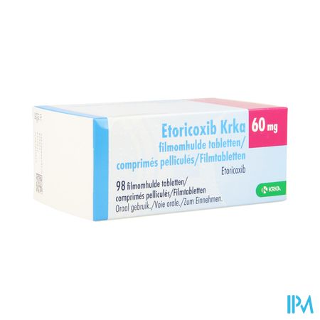 Etoricoxib Krka 60mg Filmomh Tabl 98 X 60mg