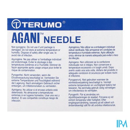 Terumo Naald Agani 19g 1 1/2 Rb Ivoor 100 1