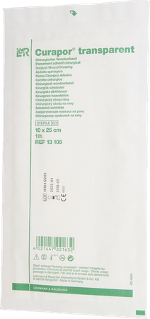 Curapor Transparant Steriel 10cmx25cm 25 13105 3