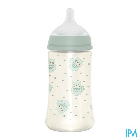 Suavinex Bonhomia Bottle Pa Sili. Owl Green 270ml 4