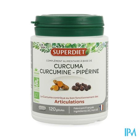 Superdiet Curcuma Curcumine Piperine Caps 120