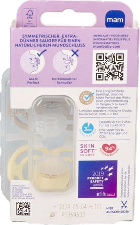 Mam Perfect Sucette Silicone Pure 16m+ Uni 2 3