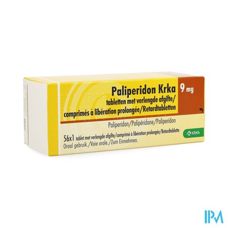 Paliperidon Krka 9mg Verlengde Afgifte Comp 56x9mg