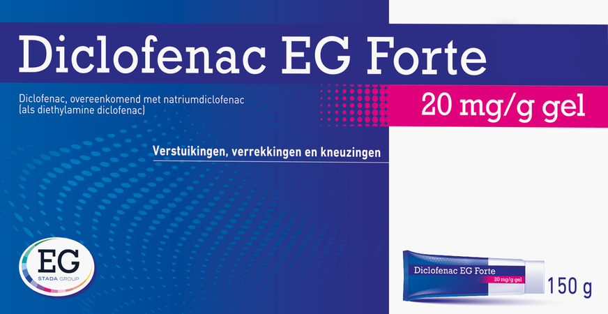 Diclofenac EG Forte 20Mg/G Gel Tube 150G 2