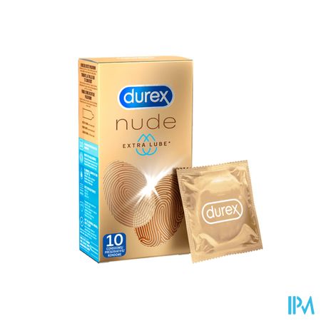 Durex Nude Extra Lube Preservatifs 10