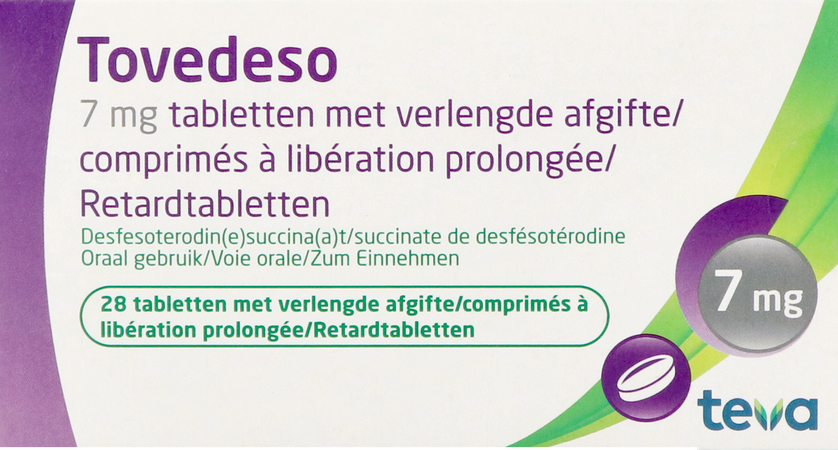 Tovedeso 7,0mg Verl.afgifte Comp 28 X 7,0mg 1