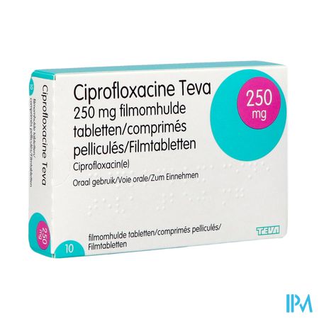 Ciprofloxacine Teva Comp 10 X 250mg