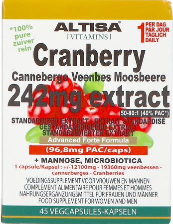 Altisa Cranberry 242mg Extract Advanced V-caps 45 1