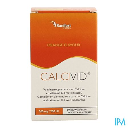 Calcivid 500mg/200ie Orange Chew 60 1