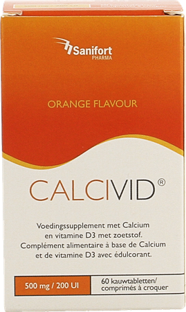 Calcivid 500mg/200ie Orange Chew 60 1
