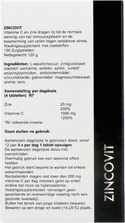 Zincovit Zuigtabl 100 6