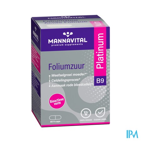Mannavital Acide Folique Platinum V-caps 90