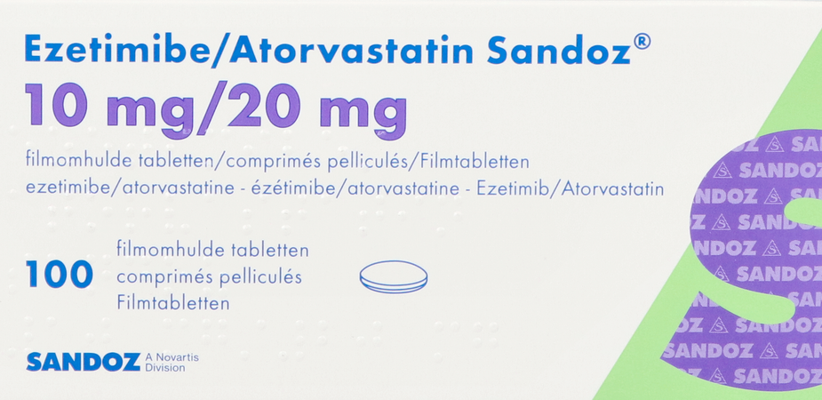 Ezetimibe Atorvastatin Sandoz 10/20mg Film.tabl100 2